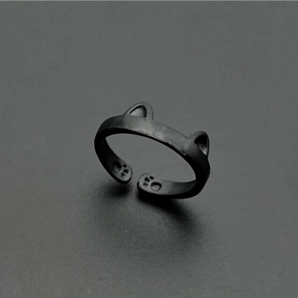 Jewelry - 🌟ONE LEFT🌟🐈‍⬛Black Cat Cuff Ring🐈‍⬛